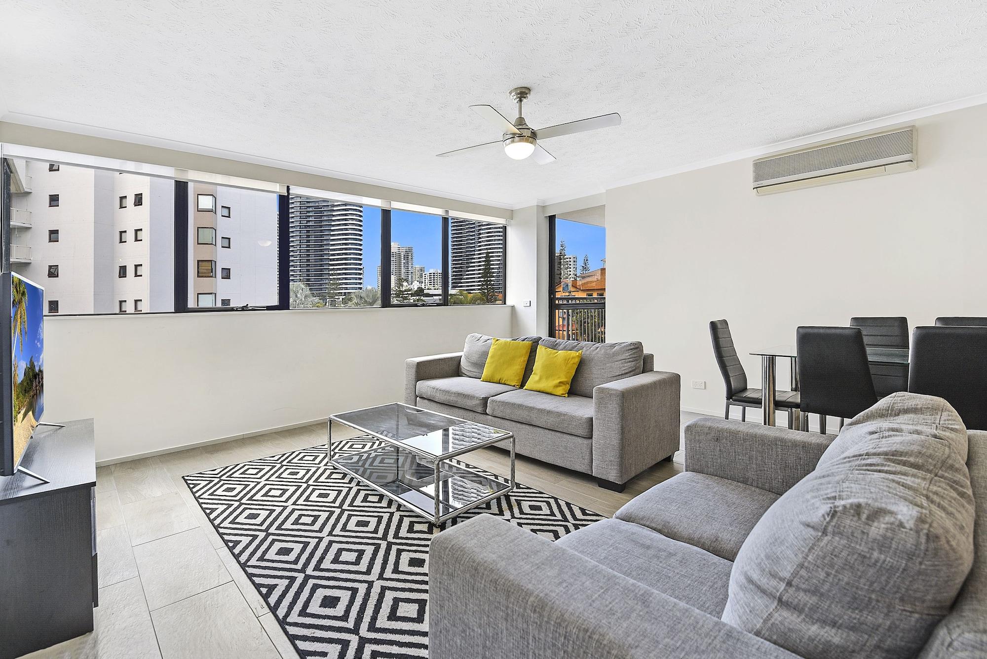 Broadbeach Travel Inn Apartments Guldkusten Exteriör bild